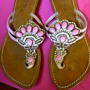 Sandals with Beautiful pink stones